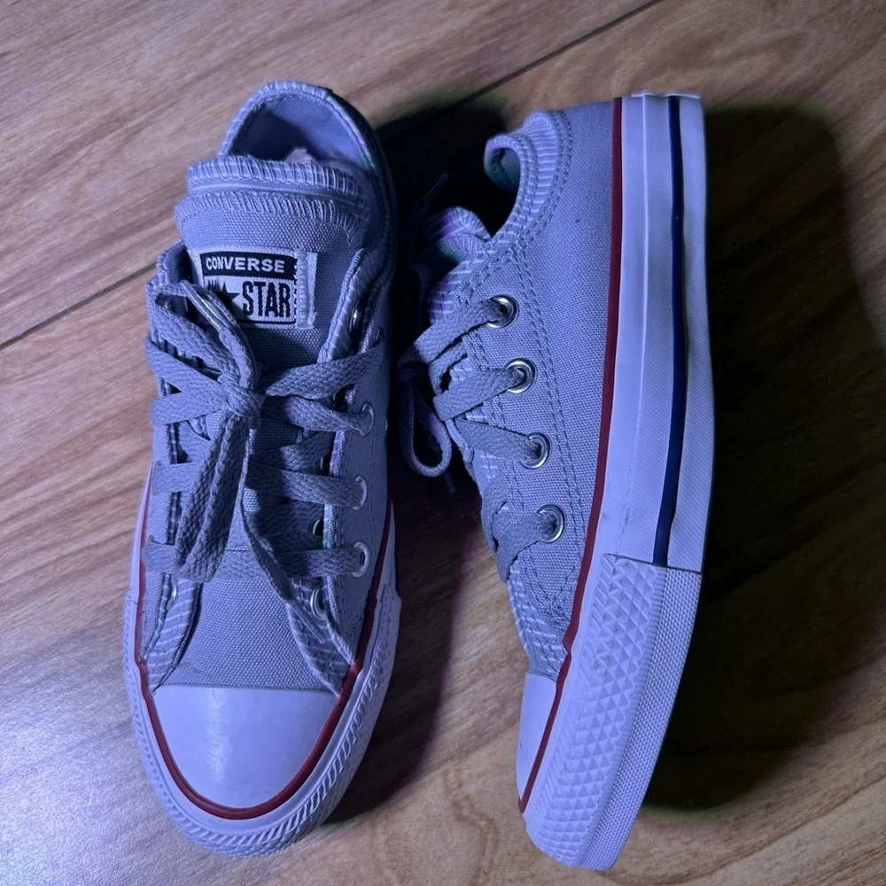 Converse Classic Gray and White Sneakers